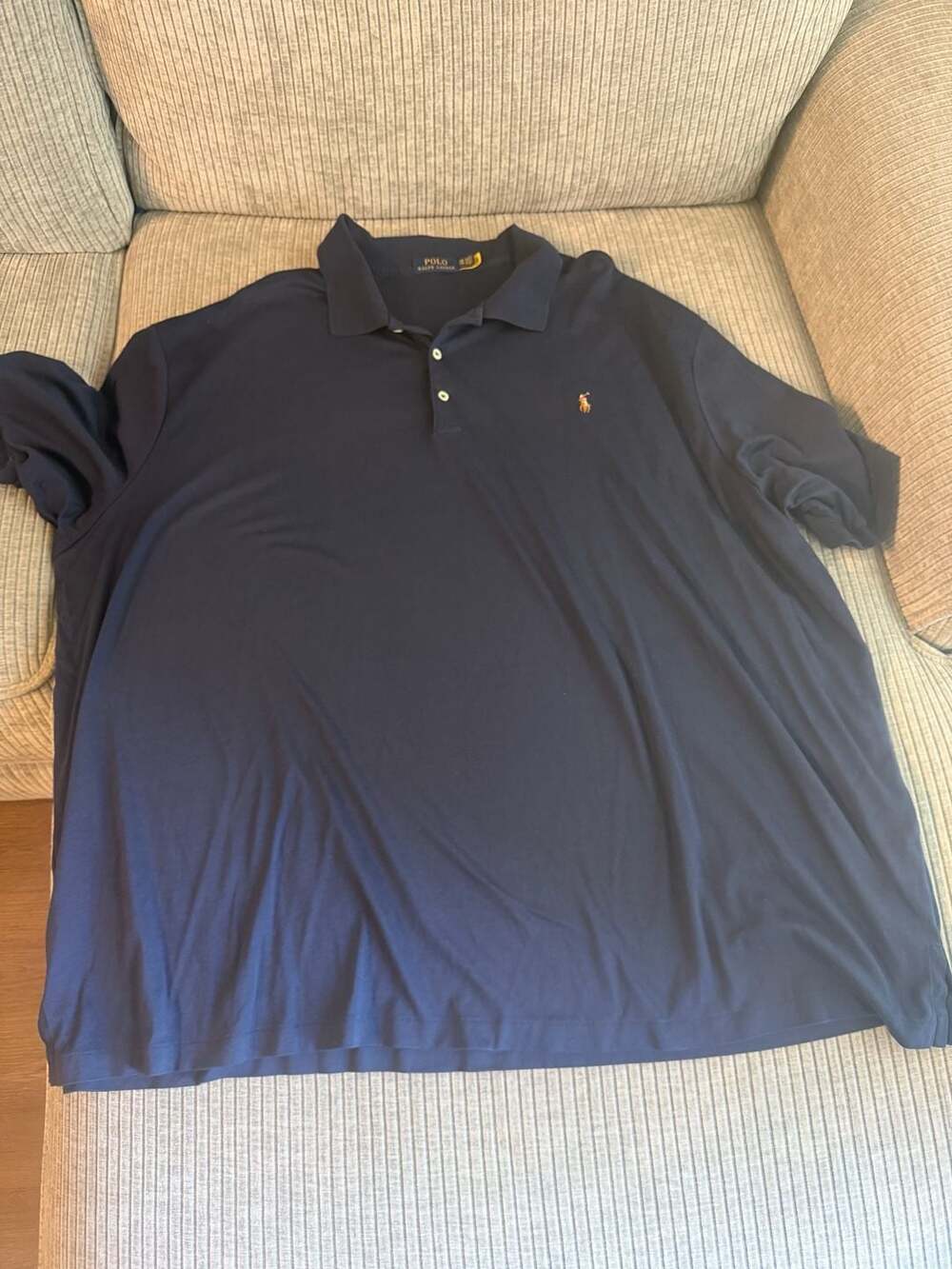 Polo Ralph Lauren Men's Classic-Fit Soft Cotton Polo Shirt, Navy, Size 5XB